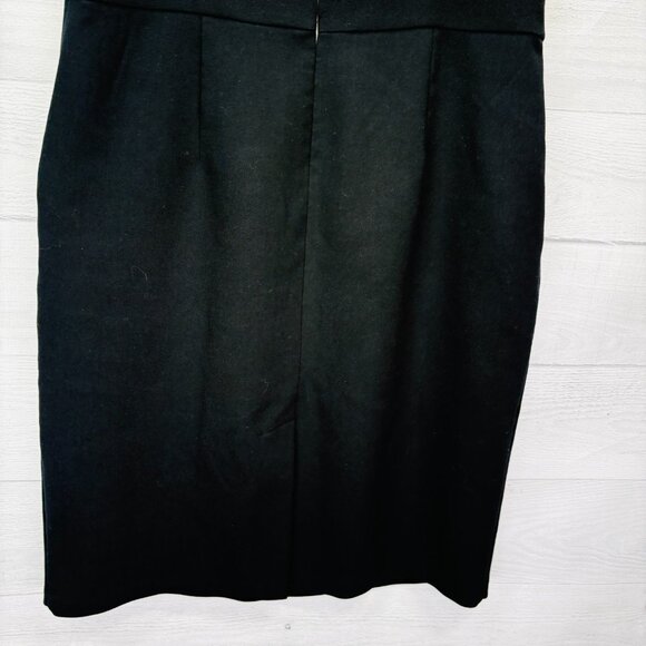 Talbots Black White Sleeveless Sheath Dress Petite Size 12P Polka Dot Bodice - Picture 9 of 12